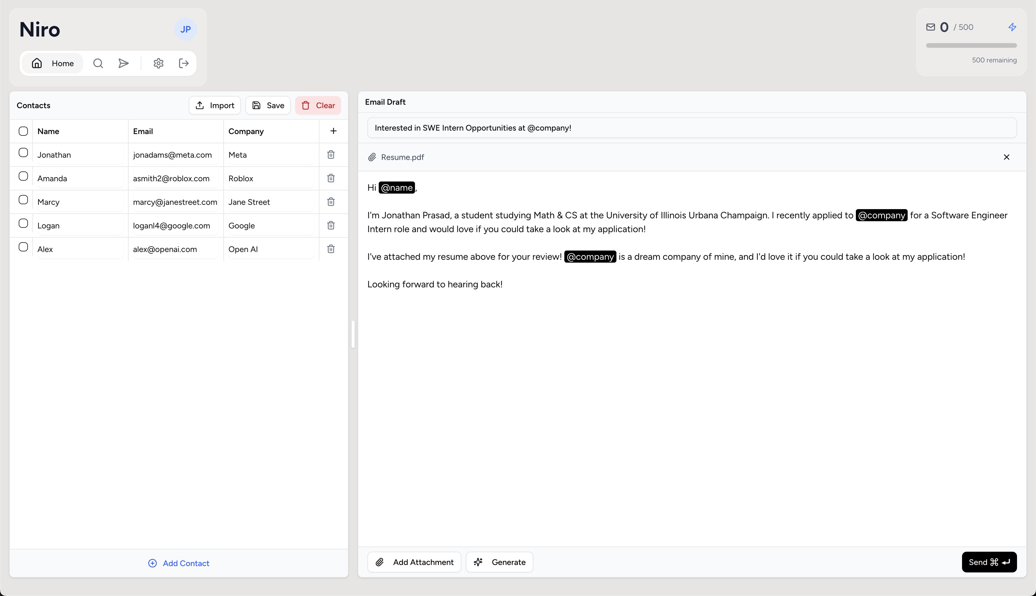 app screen